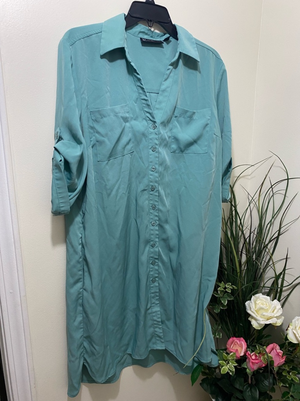 New York & Company Mint Green Blouse